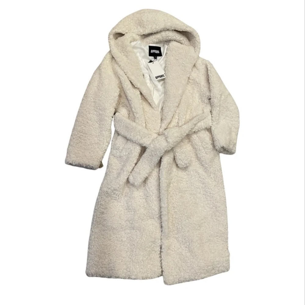 Apparis Ivory Faux Fur Coat